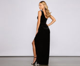 Siona Formal Heat Stone Velvet Dresses